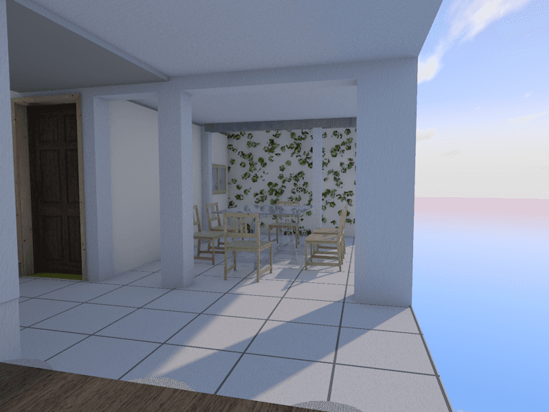 AI generated: relaxing dinning room