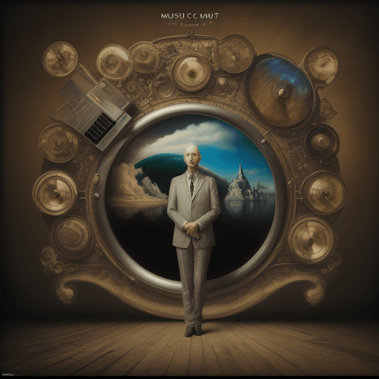 AI generated: music Album cover picture, surreal art oil picture 