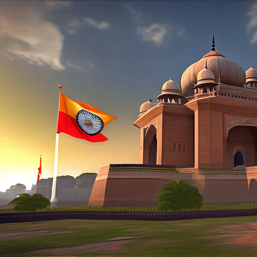 AI generated: independence day of India, unreal engine --ar 9:16