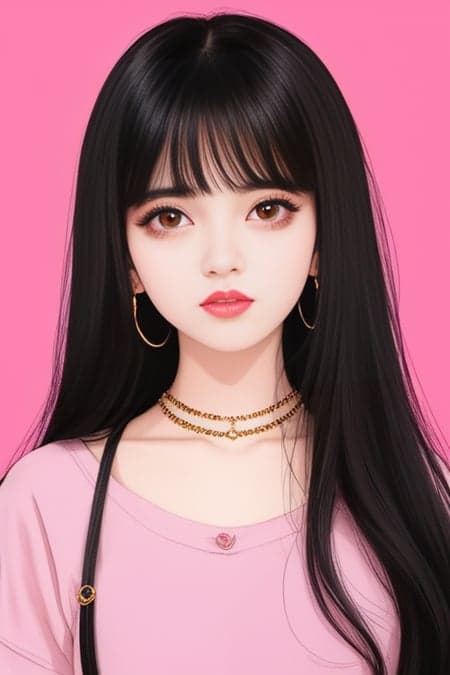 GoodAsianGirlFace-Half Anime Style - Image 1