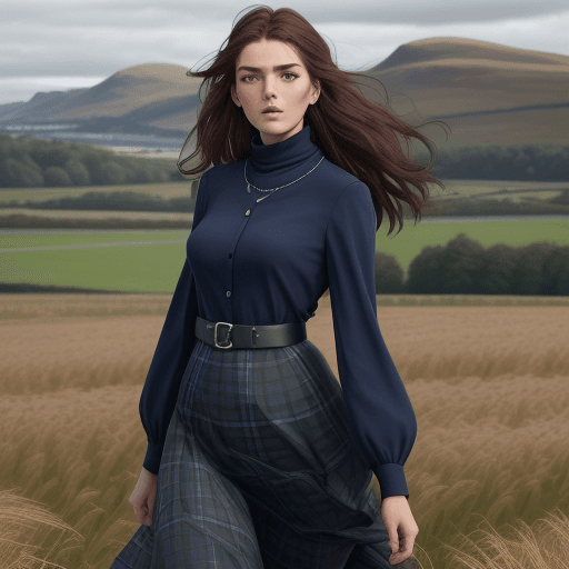 AI generated:  https://s.mj.run/VkuAQX8BeGw photo of a woman in the field is dressed for the camera, kris knight, ...
