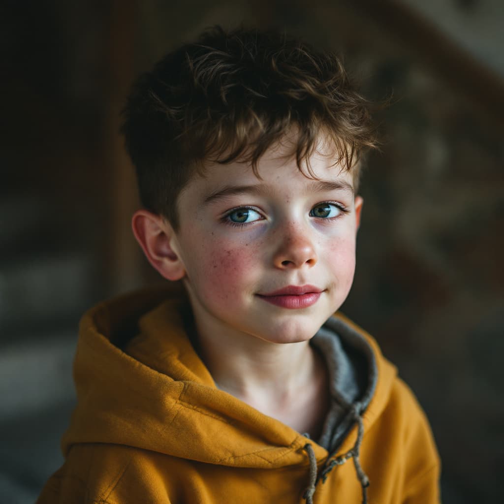 AI generated: a boy white skintone
