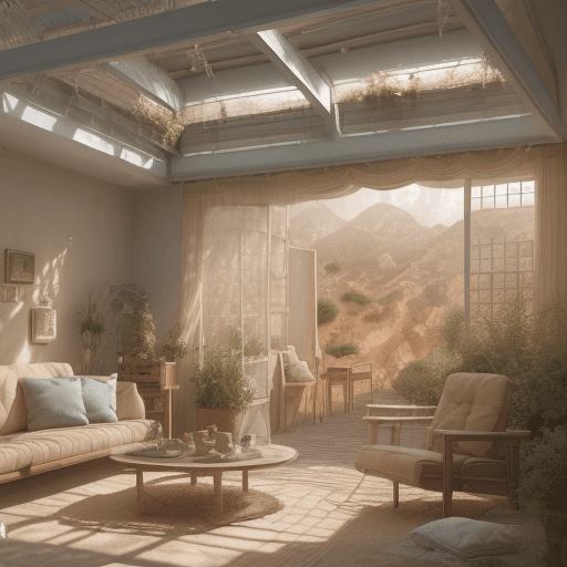 AI generated: High resolution of a dry valley, with a man dressed in rags, and glow of sun rays on his bodywindows...