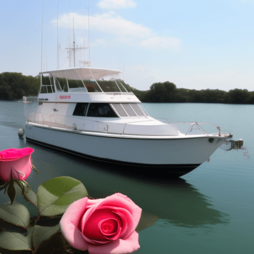 AI generated: A rose un a boat
