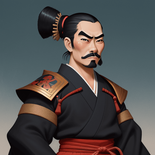 AI generated: a painting of a samurai, in the style of Disney animation, Paris school before World War II, 32k uhd...