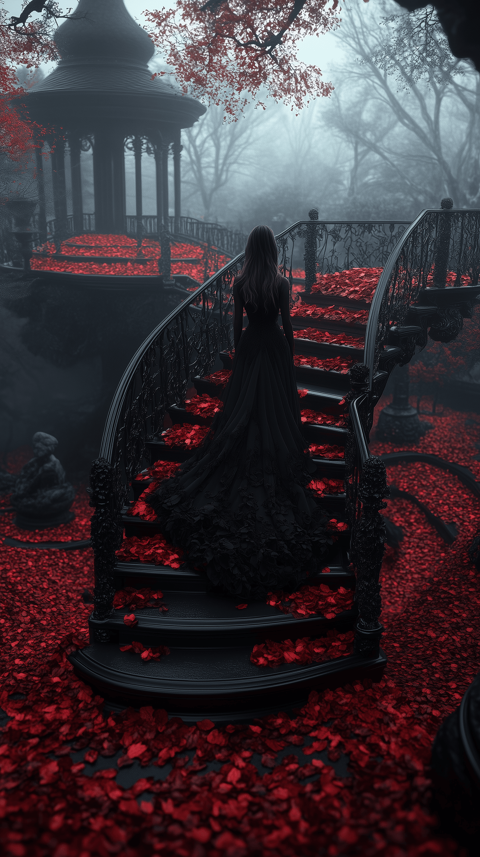 AI generated: Dark Gothica In Romance --chaos 5 --ar 9:16