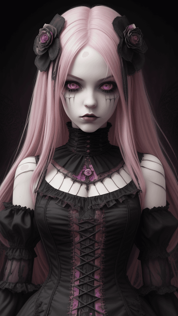 AI generated: (Masterpiece, Top Quality, Best Quality, Official Art, Gothic Beauty and Aesthetics: 1.2), (1 gothic...