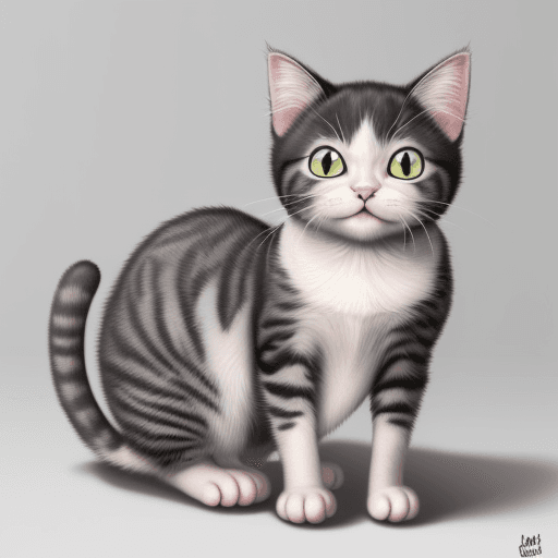 AI generated: Hyper realistic  cartoon like cat