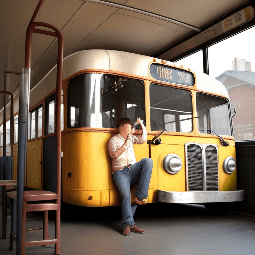 AI generated: beer bottle turned into bus
