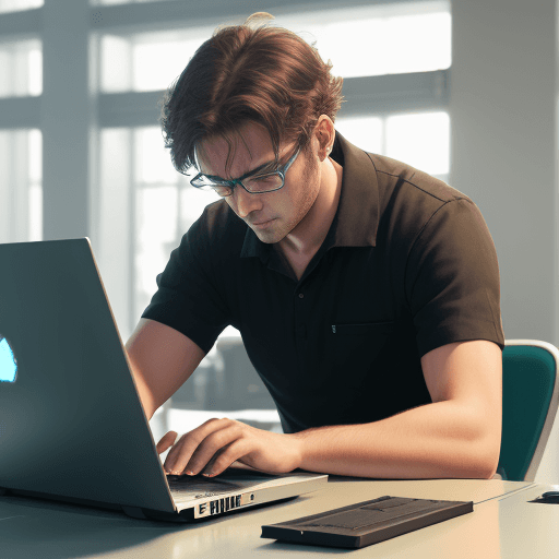 AI generated: someone is servicing a laptop machine