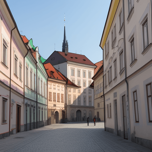 AI generated:  mesto Bratislava v roku 3100







