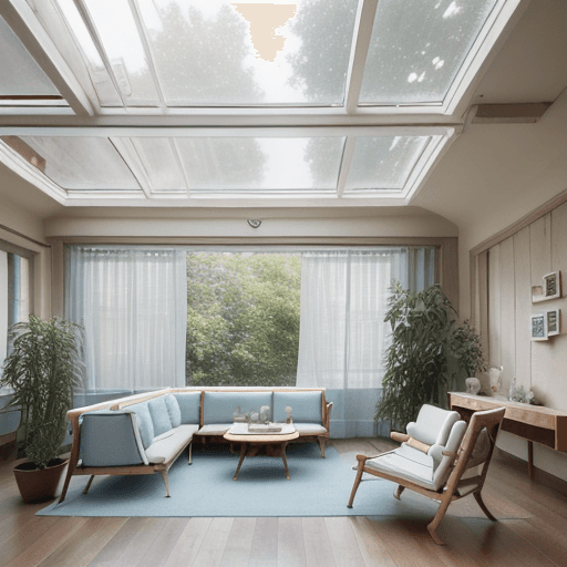 AI generated: High resolution photography interior design, dreamy sunken living room conversation pit, wooden floo...