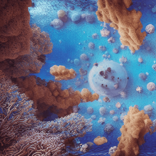 AI generated: Clear blue ocean waters parting to reveal ocean floor, whimsical surrealism, dream recording, 4k, aw...