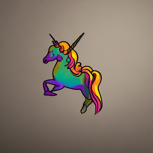 AI generated: a t-shirt with a print of a unicorn flying in the sky full of clouds, with studio lighting, low cont...