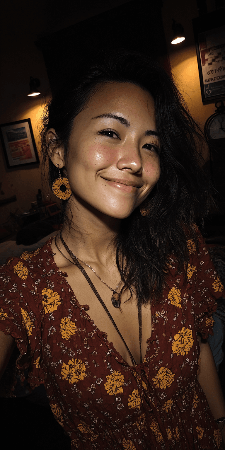 AI generated: Asian woman, mid 20s --no freckles --ar 1:2 --raw --profile n19tbh9 --stylize 750 --v 7