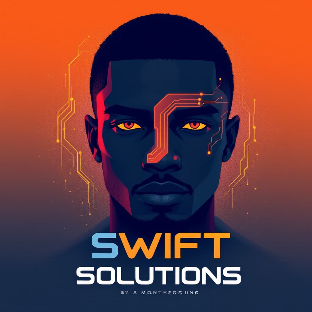 AI generated: A male face, in the style of afrofuturism, george callaghan, engineering/construction and design, po...