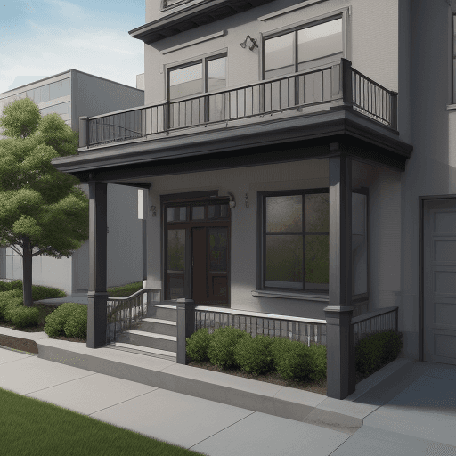 AI generated: Hyper realistic eye level exterior photo 