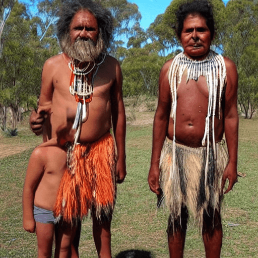 AI generated: Australian Aboriginal people
