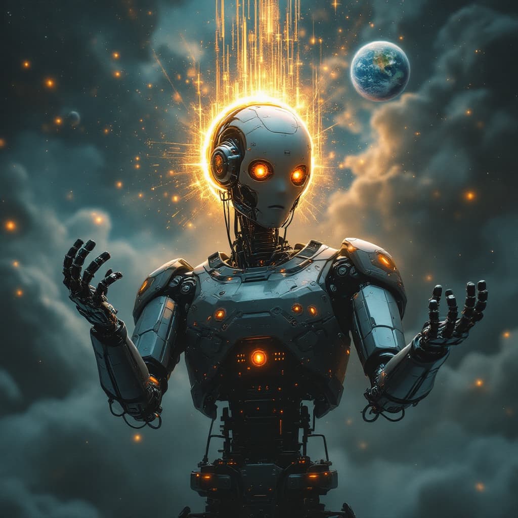 AI generated: The inhabitants of planet Earth are AI puppets, ruling artificial intelligence