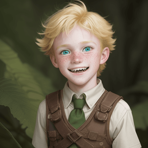 AI generated: Will is a 9-year-old blond child with freckles and slightly protruding fangs. He has the enthusiasti...