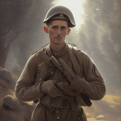 AI generated: german soldier, world war 2, standing, perfect human eyes, perfect human pupils, male, intricate art...