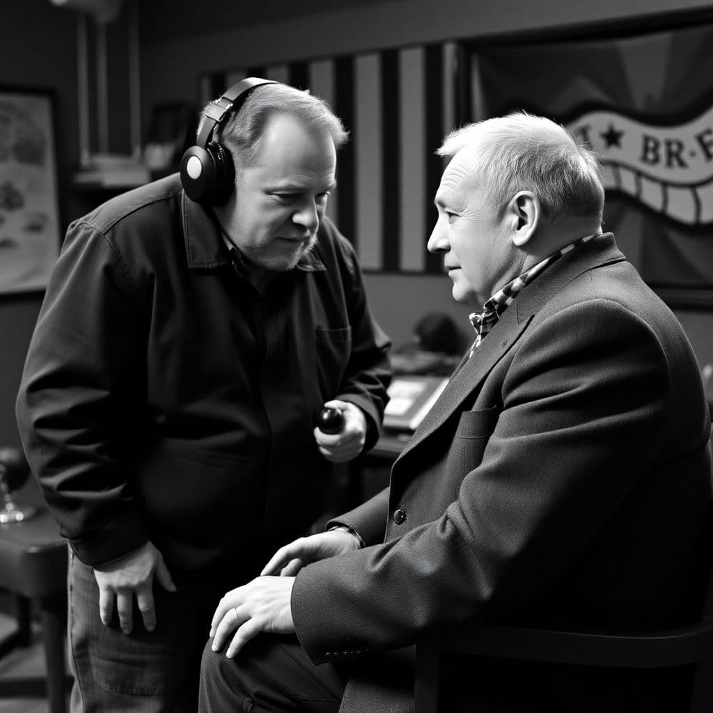AI generated: Joe Rogan on set with adolf hitler
