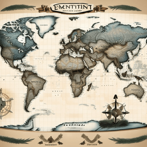 AI generated: Map of a continent 