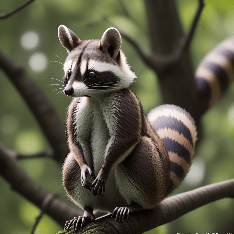 AI generated: Photo of a (squirell: racoon: 0.5)