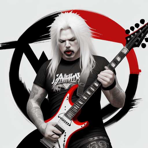 AI generated: Design a logo for a solo Heavy Metal guitarist named 'JAIMETAL'. The logo should consist solely of t...