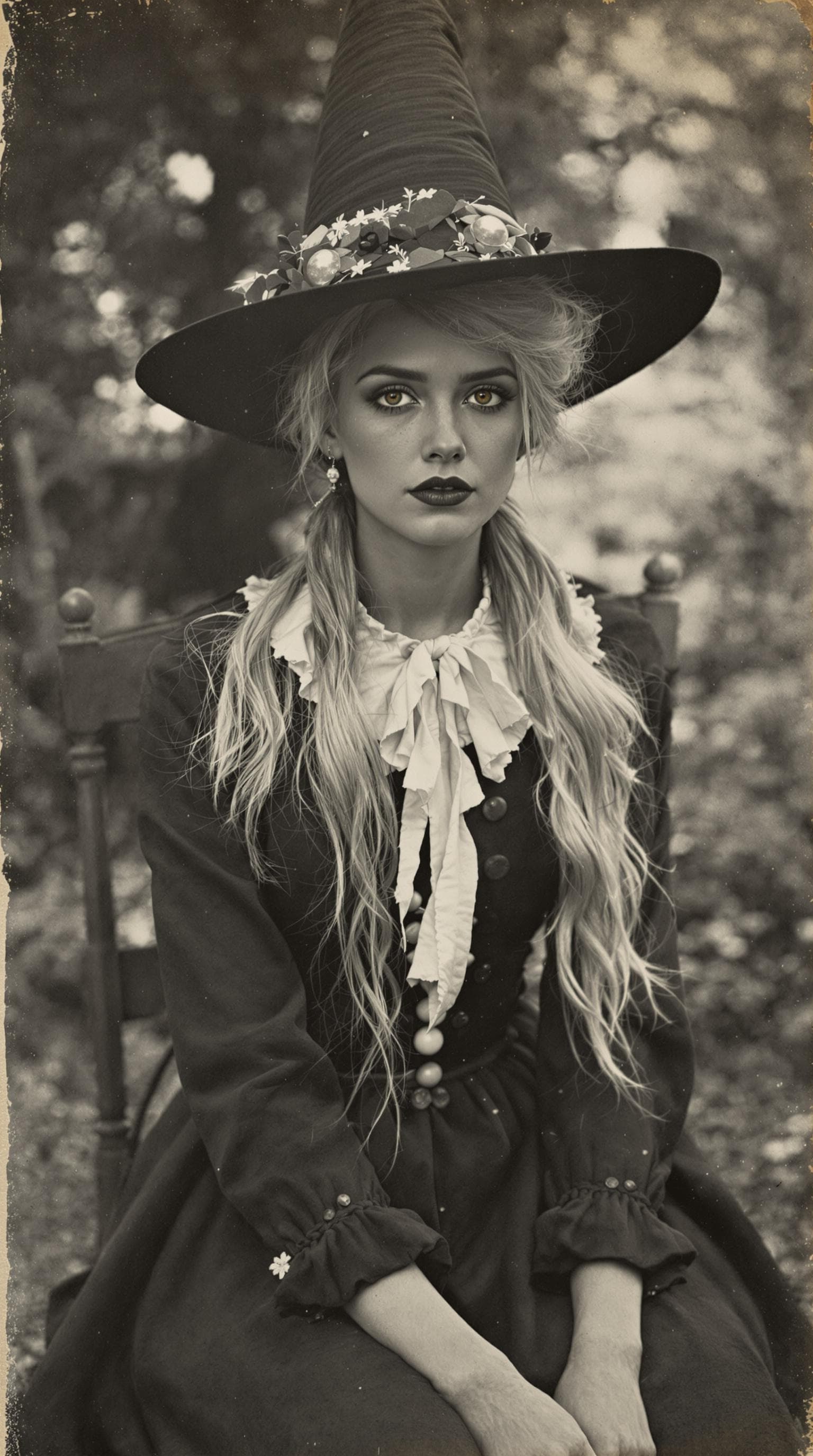 AI generated: a professional vintage black and white photo (photo paper have aged over time), of a exceptionally o...