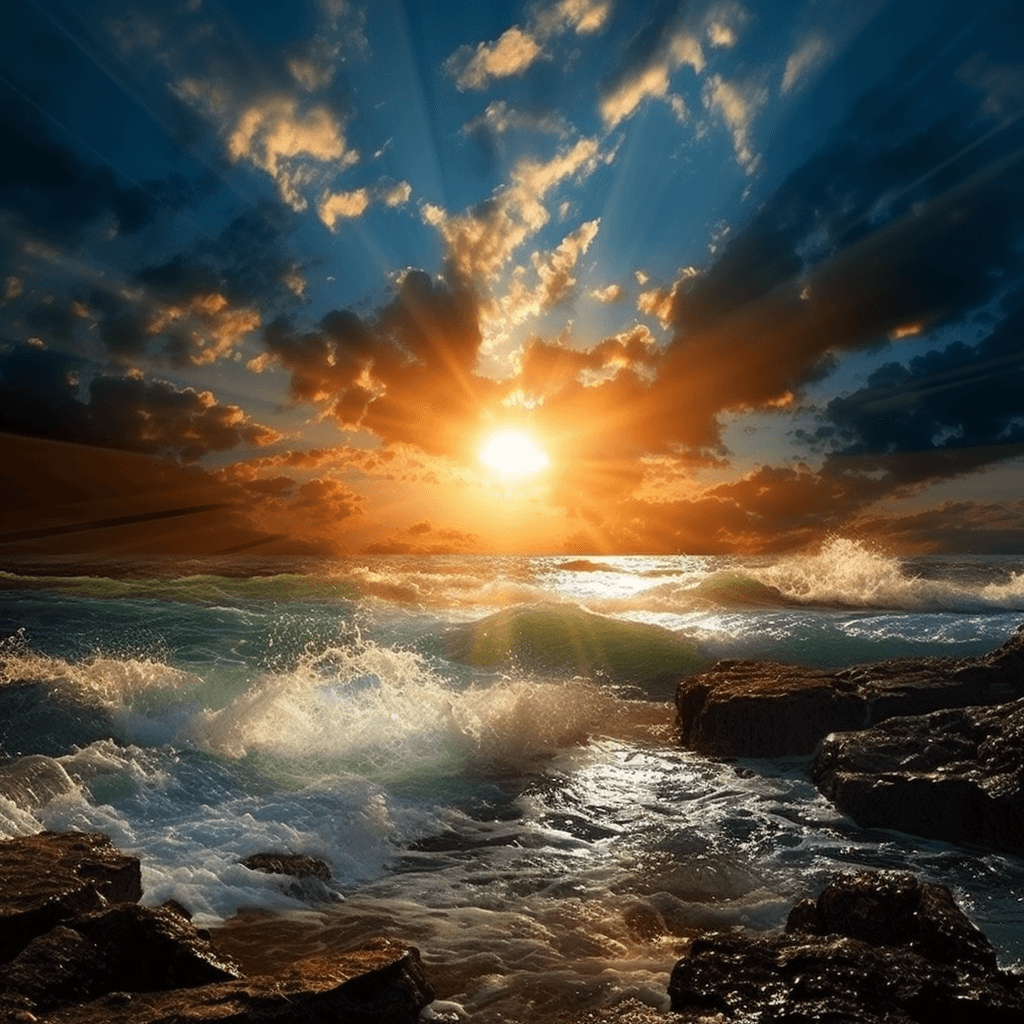AI generated: "Let there be among the waters a firmament that separates waters from waters", Then God made the fir...