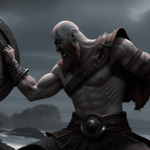 AI generated: Kratos fight Odin, 4k , ultra HD 
