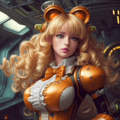 AI generated: hyperdetailed steampunk spaceship interior, cinematic shot, upper body, centered, 100mm lens, perfec...