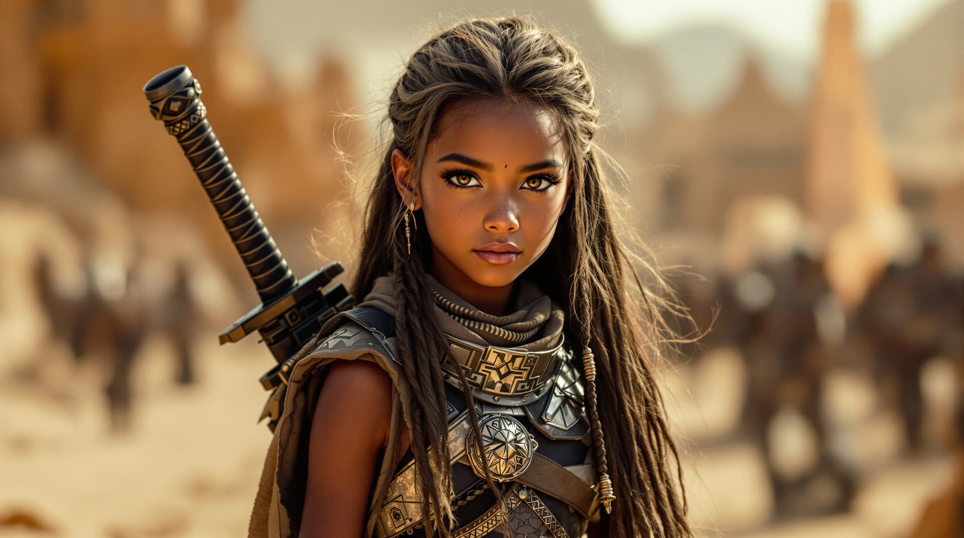 AI generated: a professional photo of a exceptionally of the most beautiful girl in the world, (age 11) , Safiya (...