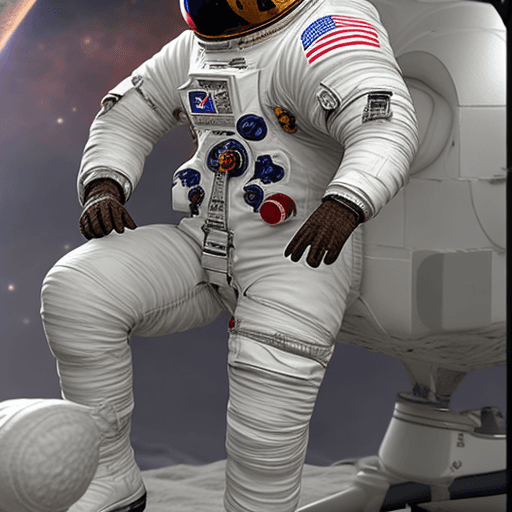 AI generated: Photo of a ultra realistic male astronaut in spacesuit.