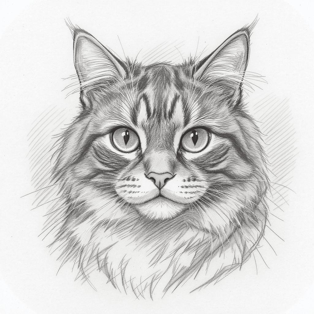 AI generated: sketch cat