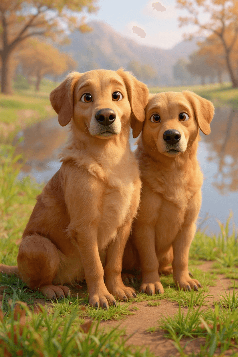 AI generated: Convert this image into pixar style portrait, disney pixar style, 4k uhd, high resolution, disney 3D...