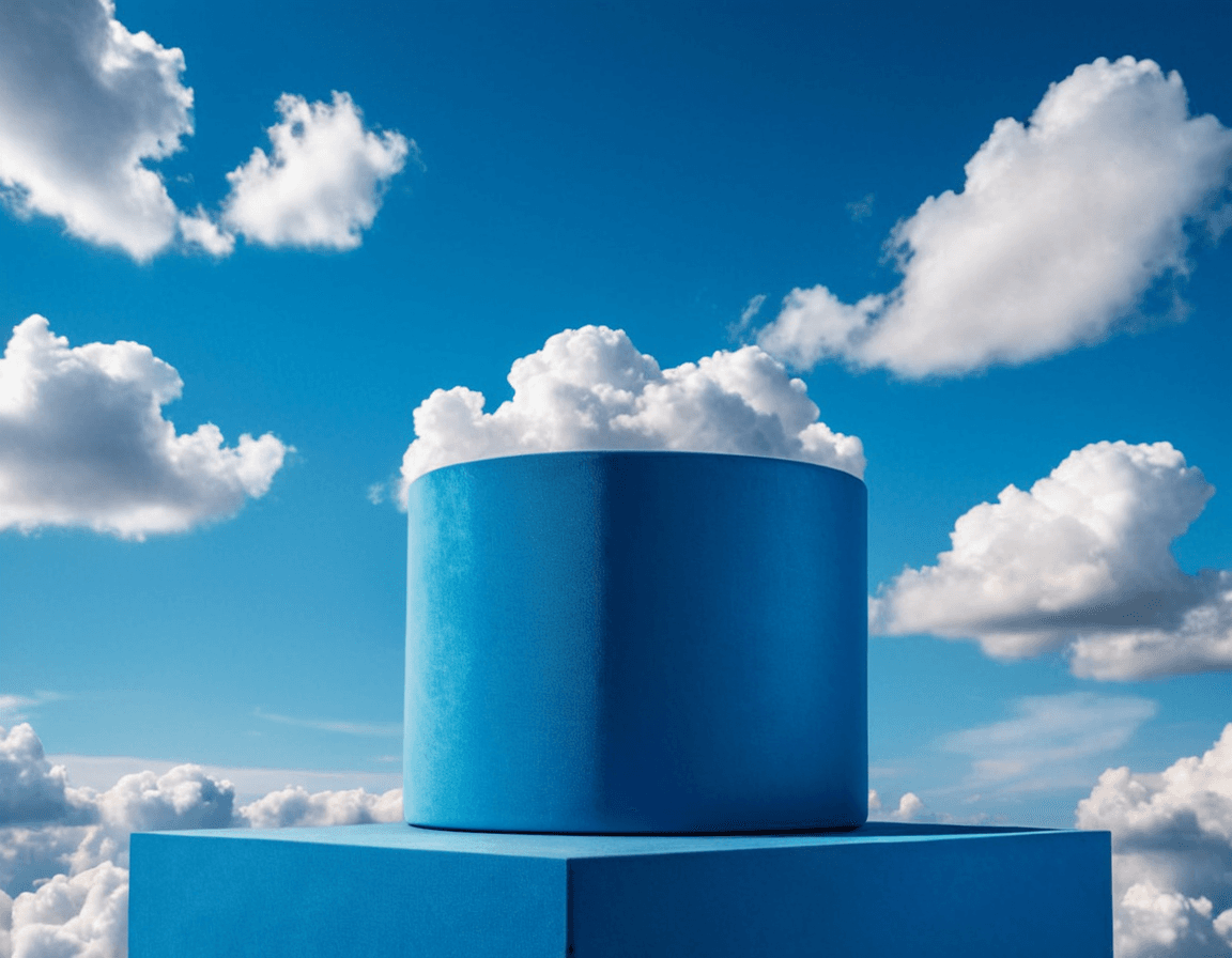 AI generated: Product photography, beautiful blue podium for product, super detalised and fashion, with puffy clou...