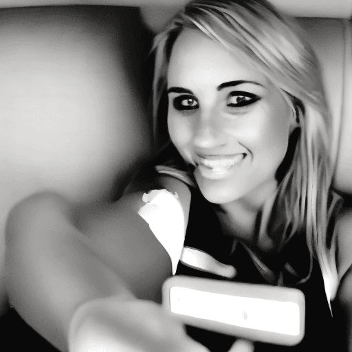 AI generated: selfie of a blonde with accident leg
