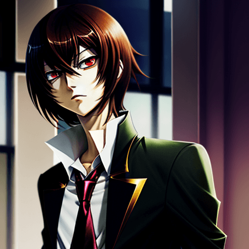 AI generated: combination of lelouch and light yagami
as a modern highschooler