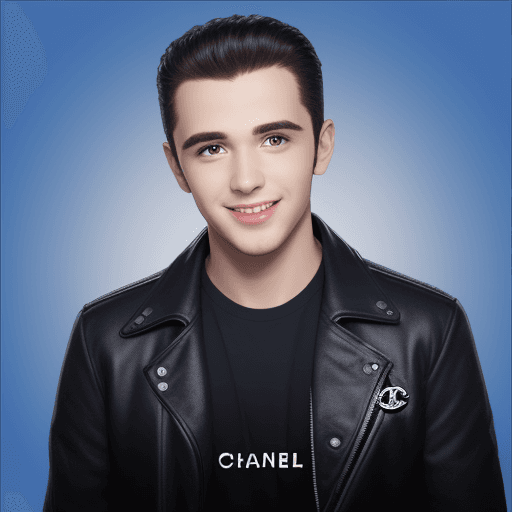 AI generated: male youtube profile picture for a chanel that post stand up comedie