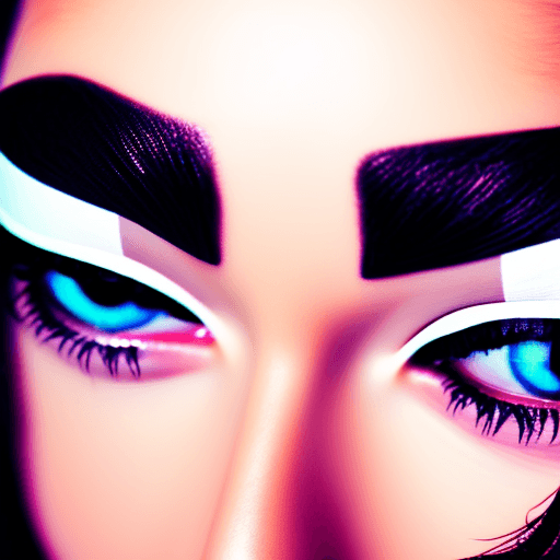 AI generated: Sad girl with black ropes in her eyes, black ropes coming out from her eyes