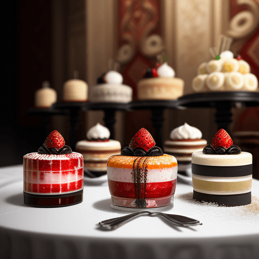 AI generated: Ultra-realistic Italian desserts line-up, professional Michelin Star gourmet food photography, intri...