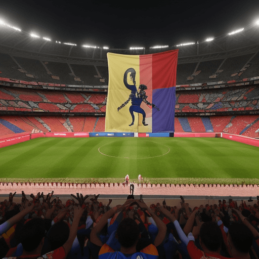 AI generated: “Imagina una imagen que comunique el partido Perú vs Colombia, colocando las banderas de cada país....
