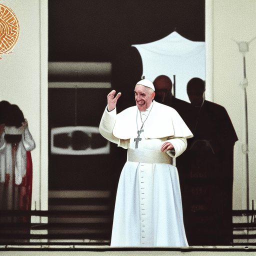 AI generated: Pope Francis in 80s Miami Style --ar 9:16