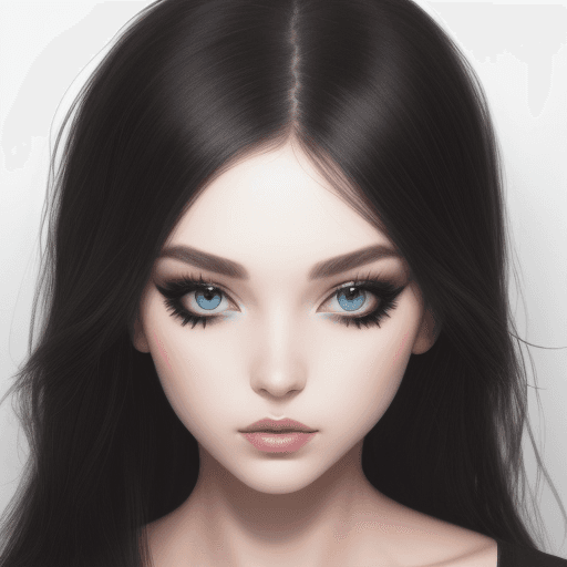 AI generated: empty face chart for make up 