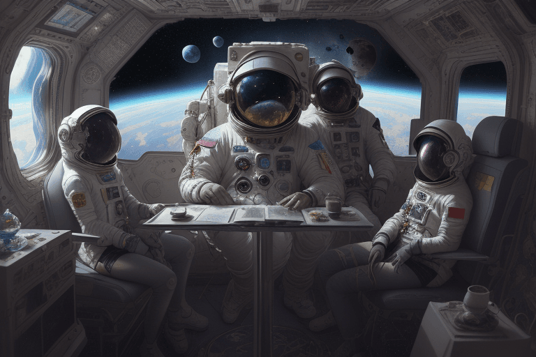 AI generated: trippy astronaut in space, oil on canvas, intricate, portrait, 8k highly professionally detailed, HD...