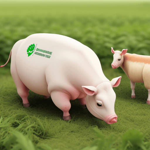 AI generated: un logo de una cooperativa  agraria con una vaca lechera, un cuy y un cerdito.
