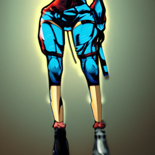 AI generated: shredded muscular female full body with anime style