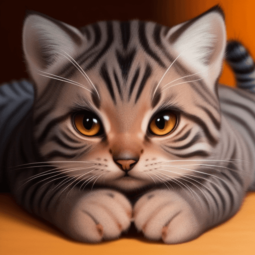 AI generated: gatito sentado con corazon
